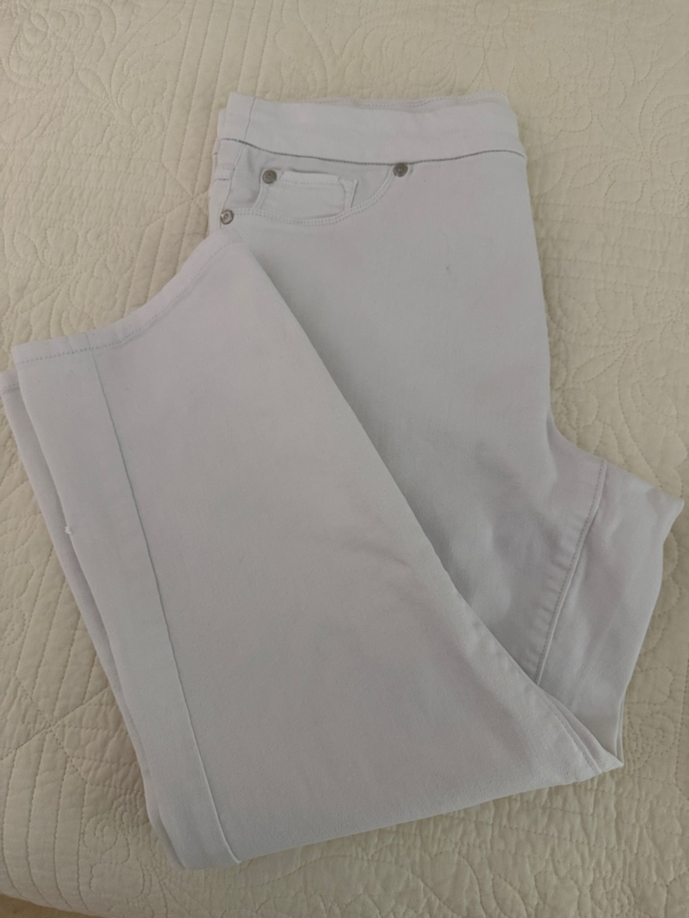 Tribal White Straight-Leg Pants